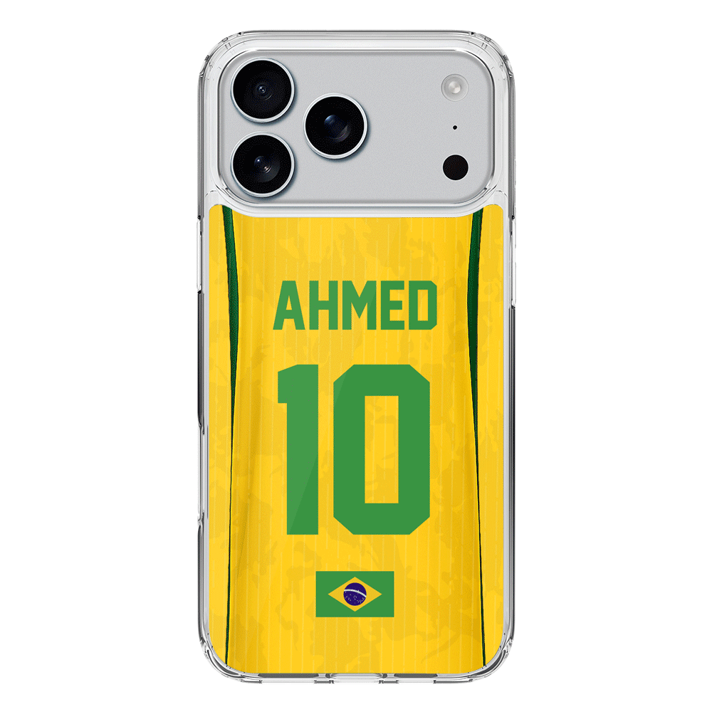 Apple iPhone 17 Pro Max / Clear MagSafe Personalized Football Jersey Phone Case Custom Name & Number - Stylizedd.com