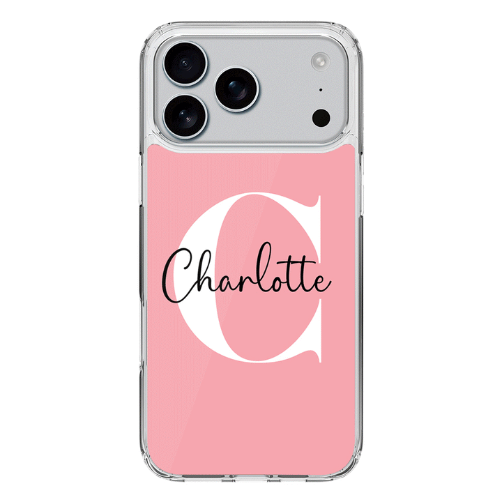Apple iPhone 17 Pro Max / Clear MagSafe Custom Monogram Large Initial Name & Letter, Phone Case - Stylizedd.com