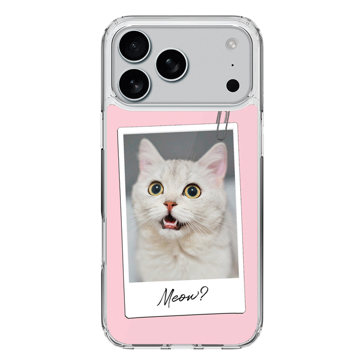 Apple iPhone 17 Pro Max / Clear MagSafe Polaroid Photo Pet Cat, Phone Case - Stylizedd.com