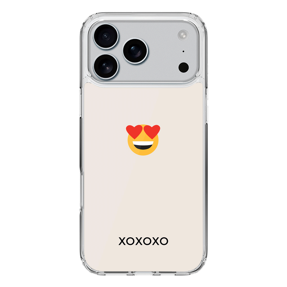 Apple iPhone 17 Pro Max / Clear MagSafe Custom Text Emojis Emoticons, Phone Case - Stylizedd.com