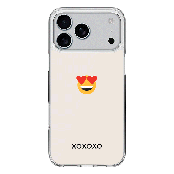 Apple iPhone 17 Pro Max / Clear MagSafe Custom Text Emojis Emoticons, Phone Case - Stylizedd.com