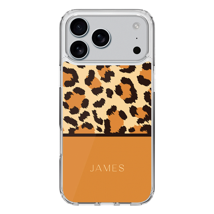Apple iPhone 17 Pro Max / Clear MagSafe Personalized Text Animal Skin Pattern, Phone Case - Stylizedd.com