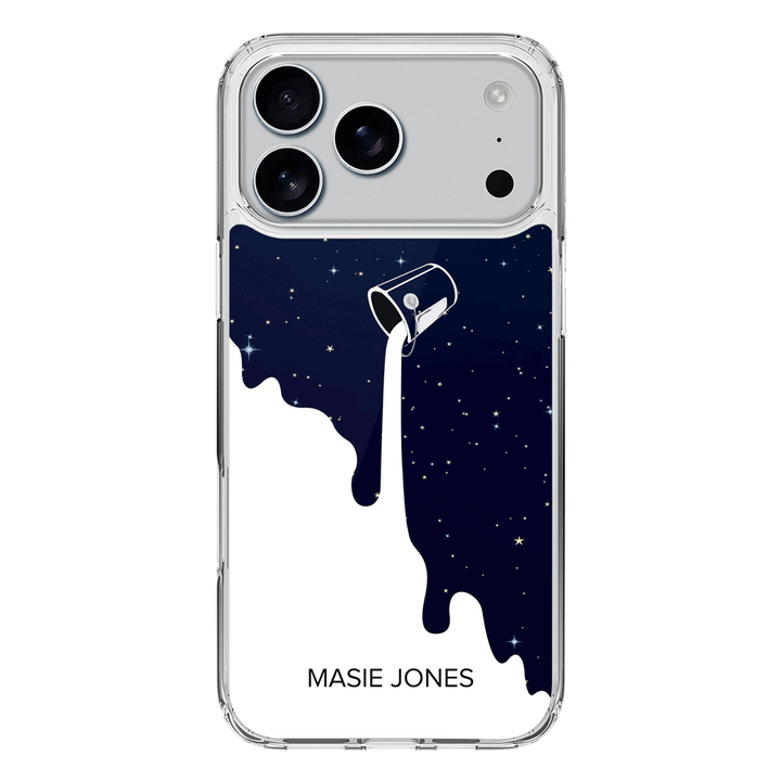 Apple iPhone 17 Pro Max / Clear MagSafe Personalized Name Milky Way, Phone Case - Stylizedd.com