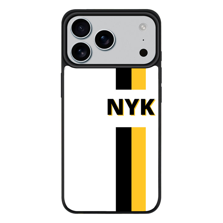 Apple iPhone 17 Pro Max / Rugged MagSafe Custom Striped Monogram Phone Case - Stylizedd.com