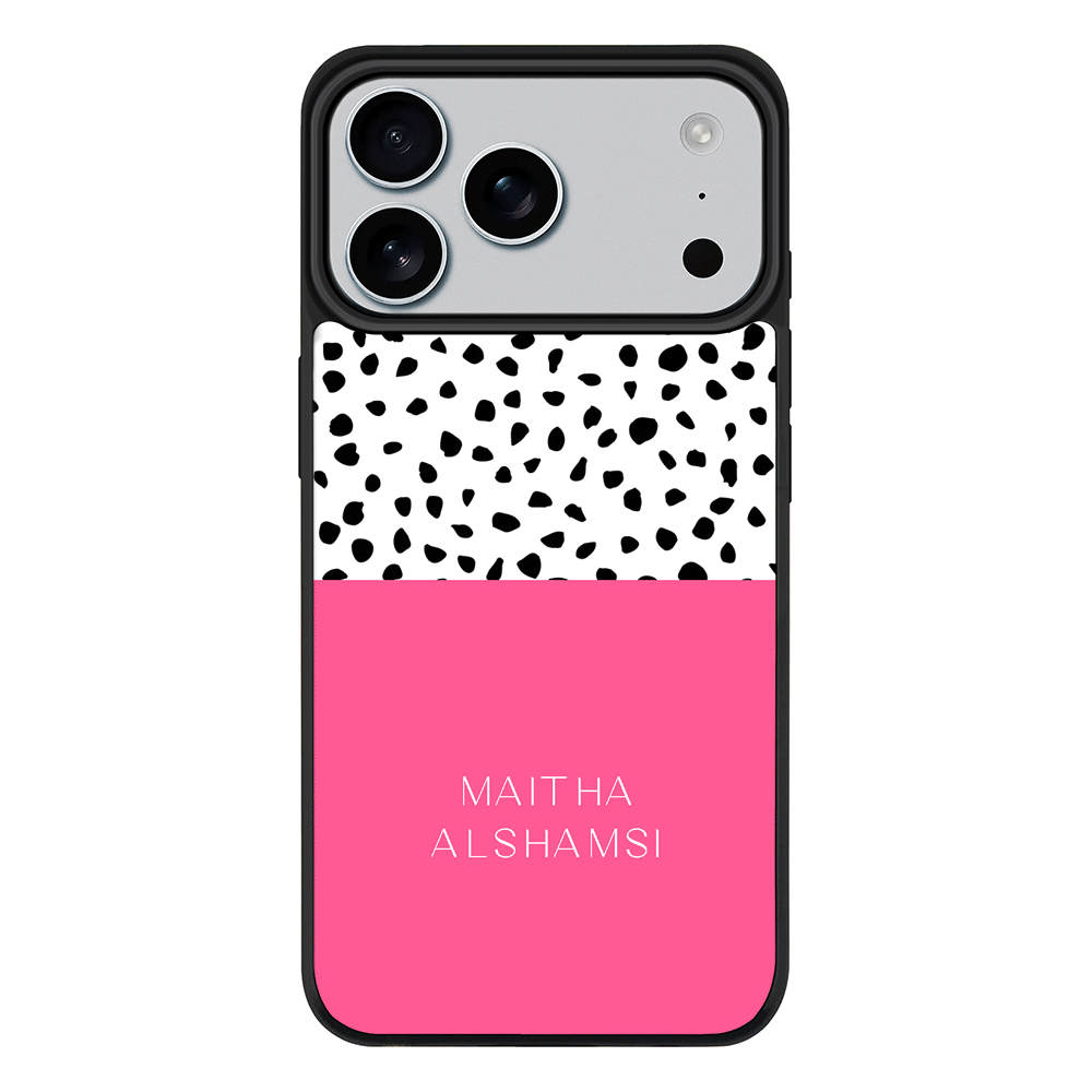 Apple iPhone 17 Pro Max / Rugged MagSafe Personalized Text Colorful Spotted Dotted, Phone Case - Stylizedd.com