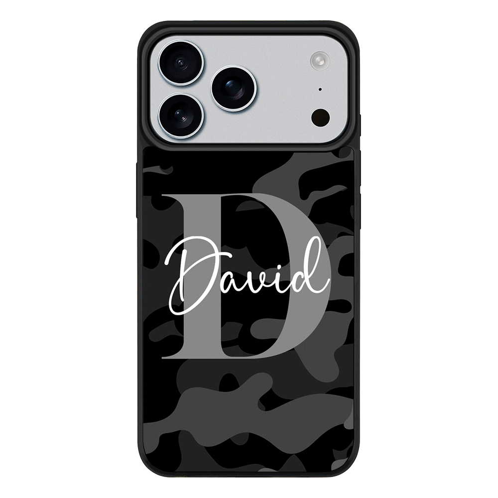 Apple iPhone 17 Pro Max / Rugged MagSafe Personalized Name Camouflage Military Camo, Phone case - Stylizedd.com