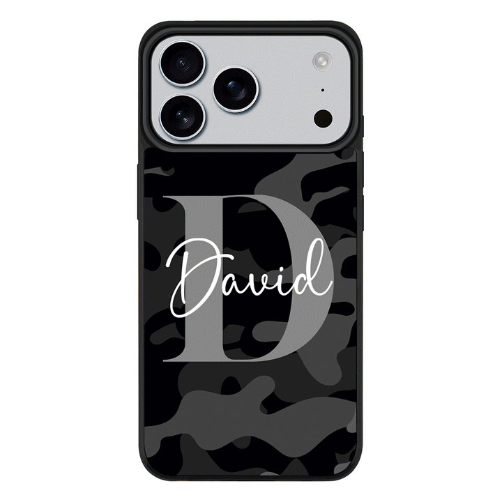 Apple iPhone 17 Pro Max / Rugged MagSafe Personalized Name Camouflage Military Camo, Phone case - Stylizedd.com