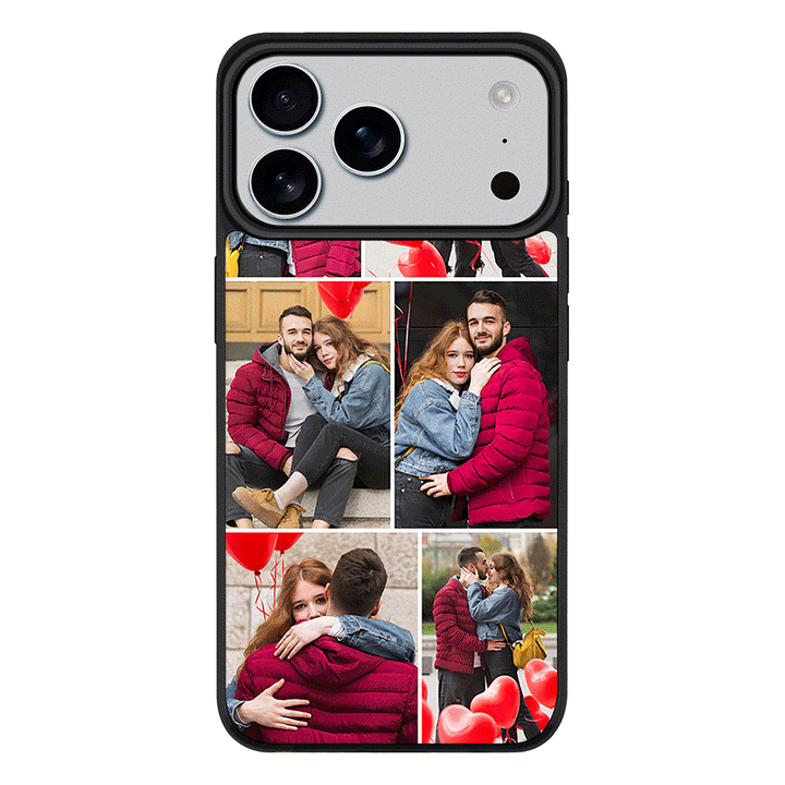 Apple iPhone 17 Pro Max / Rugged MagSafe Personalised Valentine Photo Collage Grid, Phone Case - Stylizedd.com