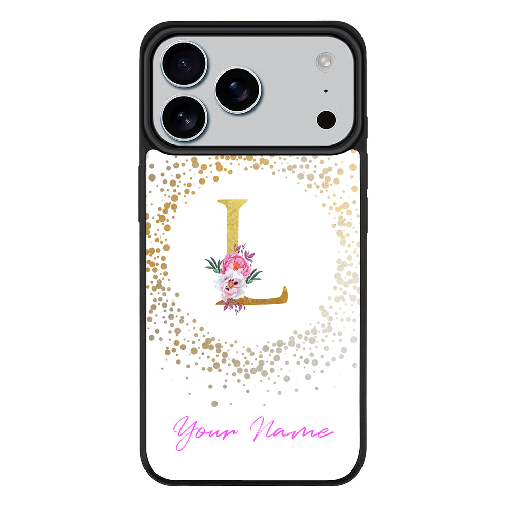Apple iPhone 17 Pro Max / Rugged MagSafe Floral Initial Phone Case - Stylizedd.com