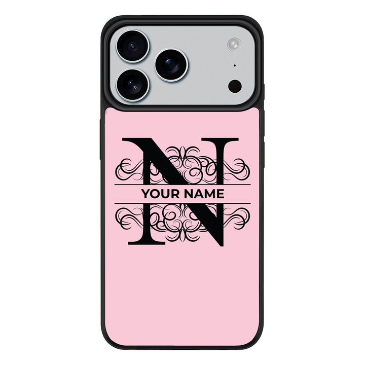 Apple iPhone 17 Pro Max / Rugged MagSafe Split Floral Initial Phone Case - Stylizedd.com