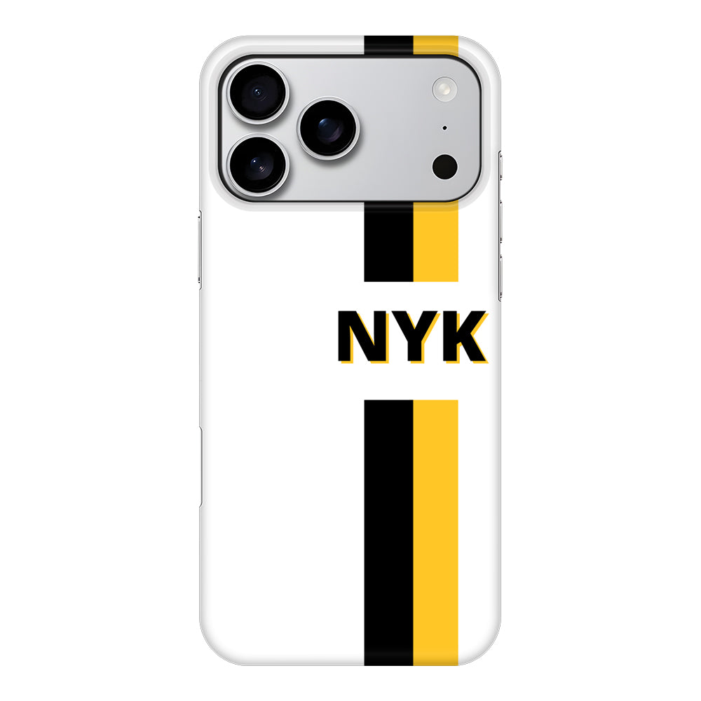 Apple iPhone 17 Pro Max / Snap MagSafe Custom Striped Monogram Phone Case - Stylizedd.com