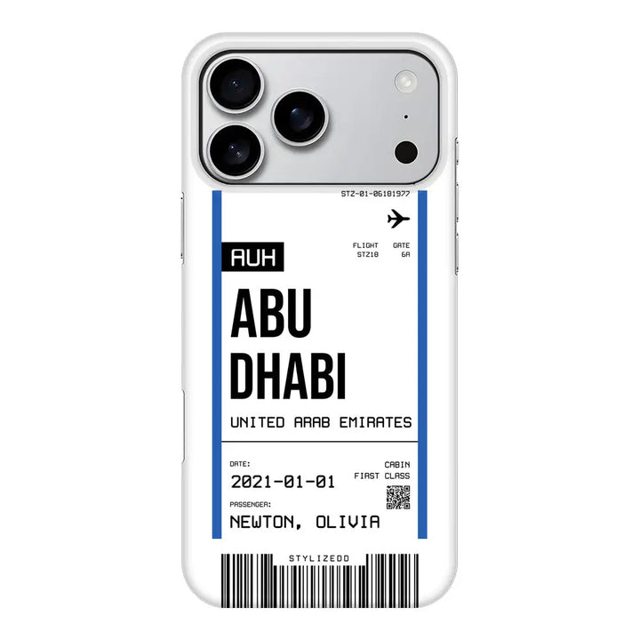 Apple iPhone 17 Pro Max / Snap MagSafe Custom Flight Boarding Pass Ticket Phone Case - Stylizedd.com