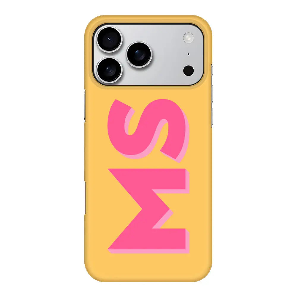 Apple iPhone 17 Pro Max / Snap MagSafe Personalized Monogram Initial 3D Shadow Text Phone Case - Stylizedd.com