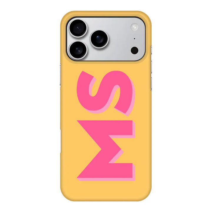 Apple iPhone 17 Pro Max / Snap MagSafe Personalized Monogram Initial 3D Shadow Text Phone Case - Stylizedd.com