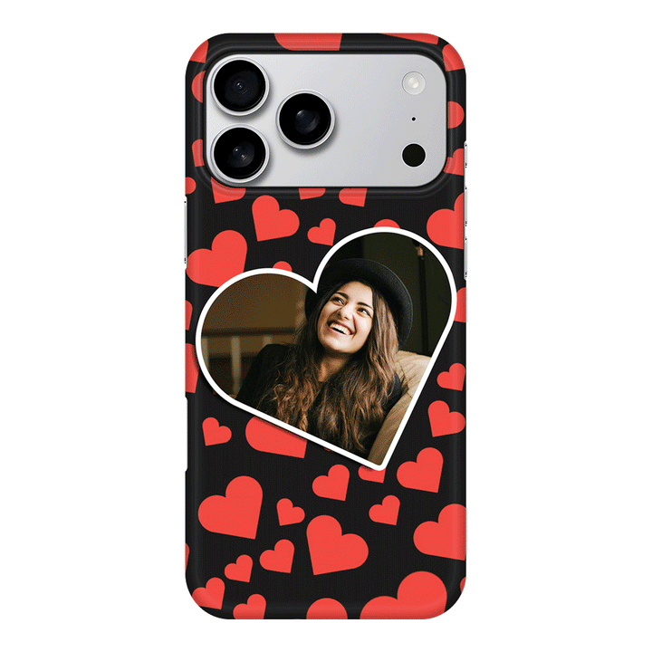 Apple iPhone 17 Pro Max / Snap MagSafe Custom Photo Heart shaped, Phone Case - Stylizedd.com