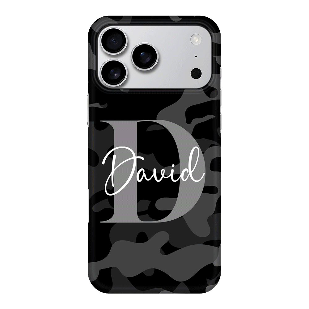 Apple iPhone 17 Pro Max / Snap MagSafe Personalized Name Camouflage Military Camo, Phone case - Stylizedd.com