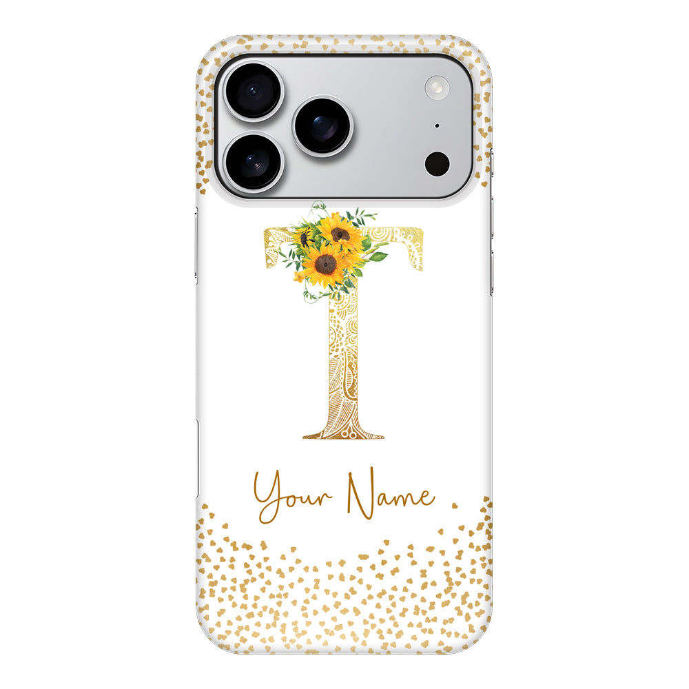 Apple iPhone 17 Pro Max / Snap MagSafe Floral Mandala Initial Phone Case - Stylizedd.com