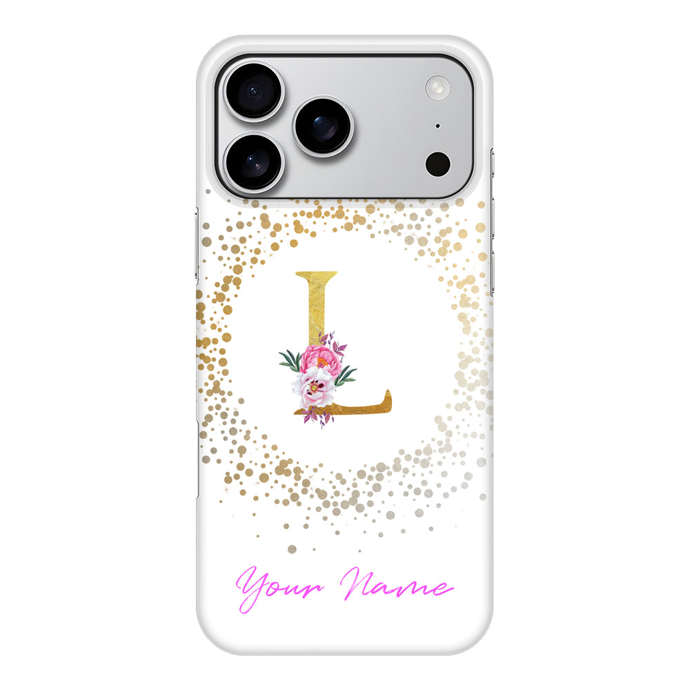 Apple iPhone 17 Pro Max / Snap MagSafe Floral Initial Phone Case - Stylizedd.com