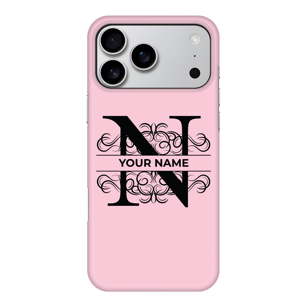 Apple iPhone 17 Pro Max / Snap MagSafe Split Floral Initial Phone Case - Stylizedd.com