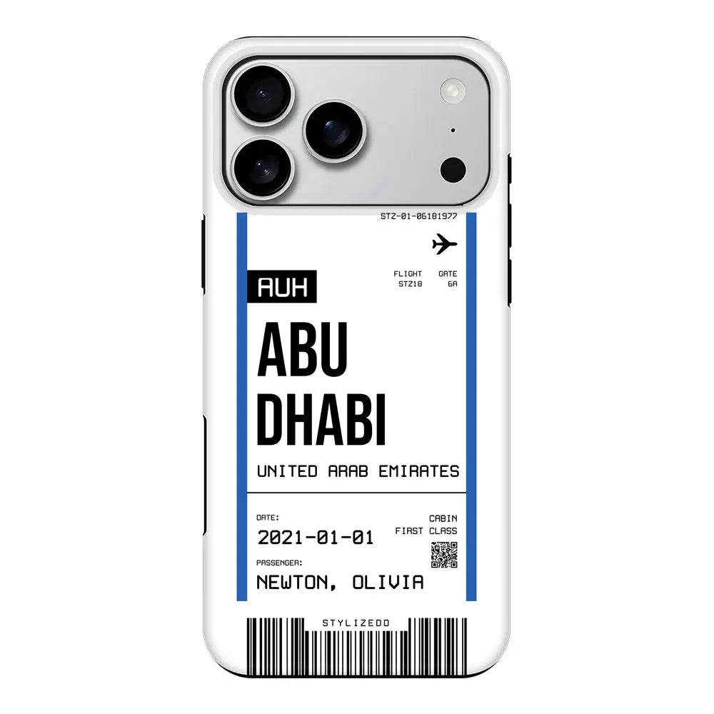 Apple iPhone 17 Pro Max / Tough MagSafe Custom Flight Boarding Pass Ticket Phone Case - Stylizedd.com