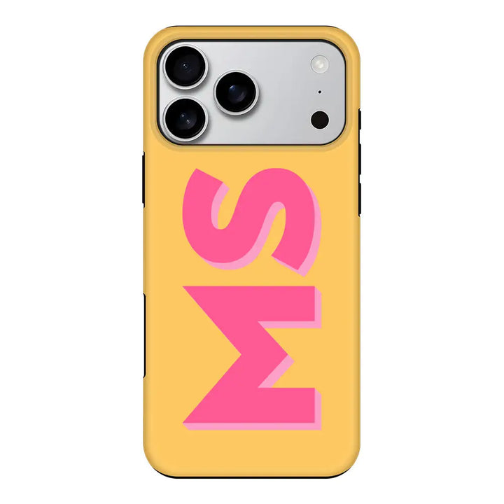 Apple iPhone 17 Pro Max / Tough MagSafe Personalized Monogram Initial 3D Shadow Text Phone Case - Stylizedd.com