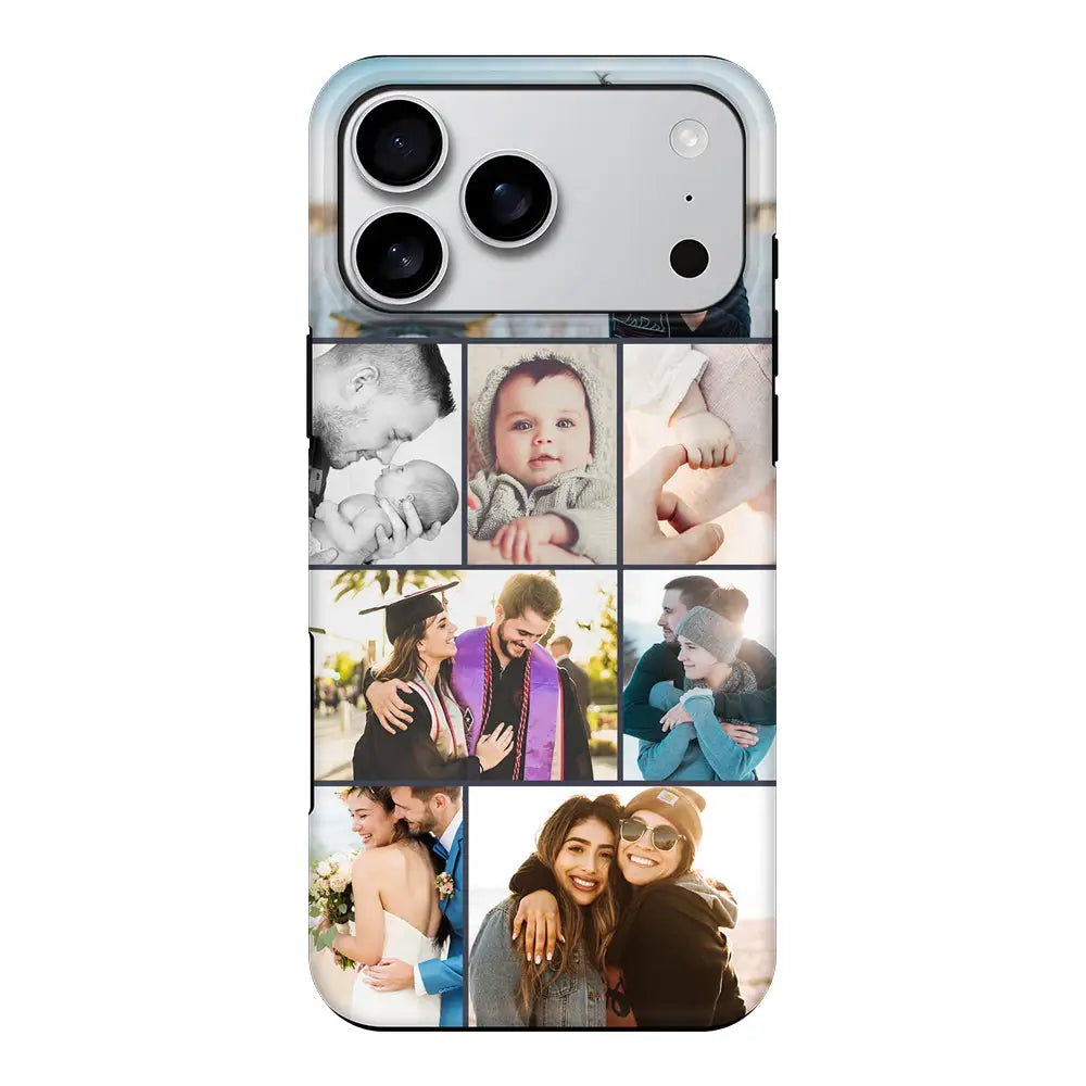 Apple iPhone 17 Pro Max / Tough MagSafe Personalised Photo Collage Grid Phone Case - Stylizedd.com
