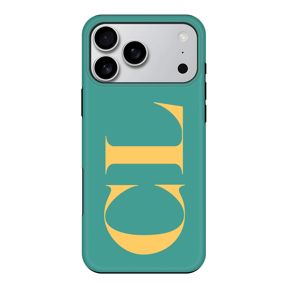 Apple iPhone 17 Pro Max / Tough MagSafe Personalized Monogram Large Initial 3D Shadow Text, Phone Case - Stylizedd.com