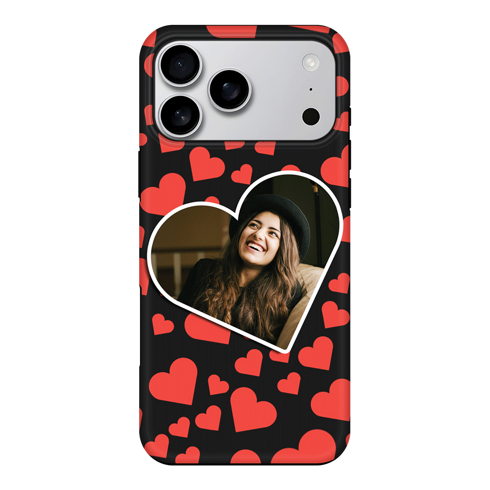 Apple iPhone 17 Pro Max / Tough MagSafe Custom Photo Heart shaped, Phone Case - Stylizedd.com