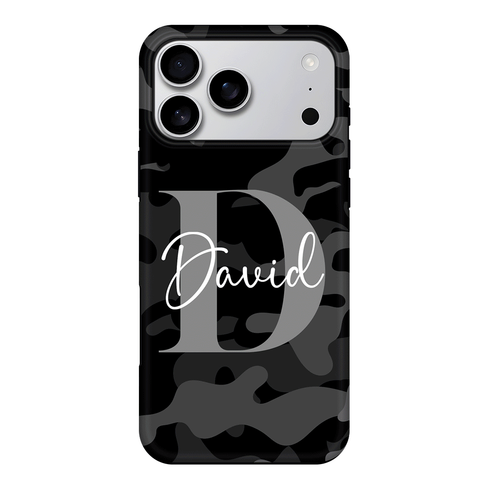 Apple iPhone 17 Pro Max / Tough MagSafe Personalized Name Camouflage Military Camo, Phone case - Stylizedd.com