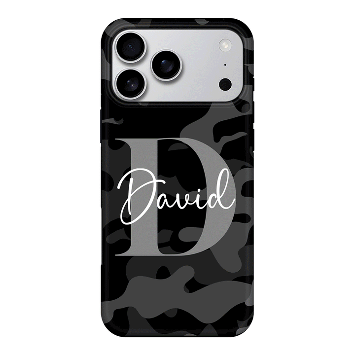 Apple iPhone 17 Pro Max / Tough MagSafe Personalized Name Camouflage Military Camo, Phone case - Stylizedd.com