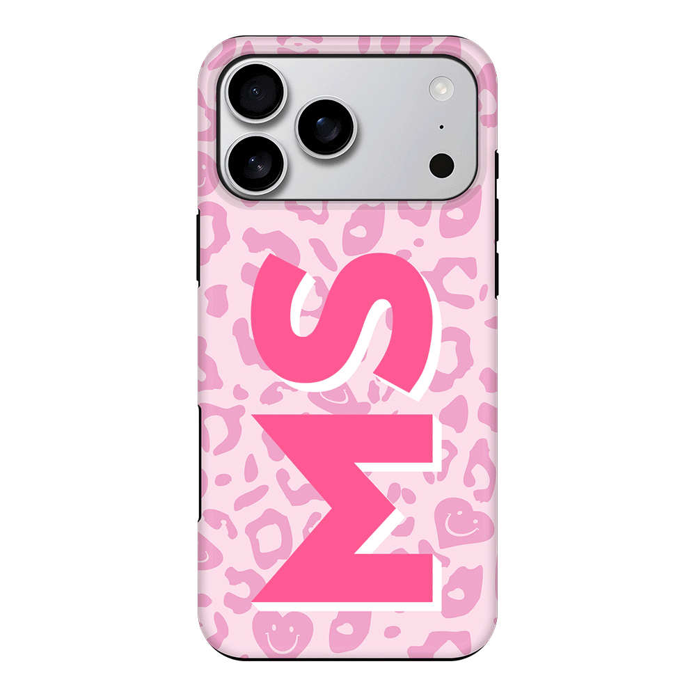 Apple iPhone 17 Pro Max / Tough MagSafe Custom Monogram Initial 3D Shadow Text Seamless Pattern, Phone Case - Stylizedd.com