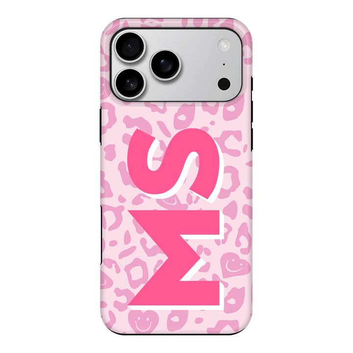 Apple iPhone 17 Pro Max / Tough MagSafe Custom Monogram Initial 3D Shadow Text Seamless Pattern, Phone Case - Stylizedd.com