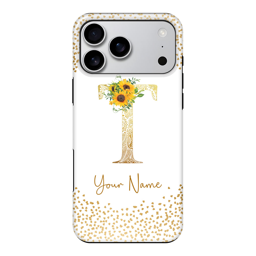 Apple iPhone 17 Pro Max / Tough MagSafe Floral Mandala Initial Phone Case - Stylizedd.com