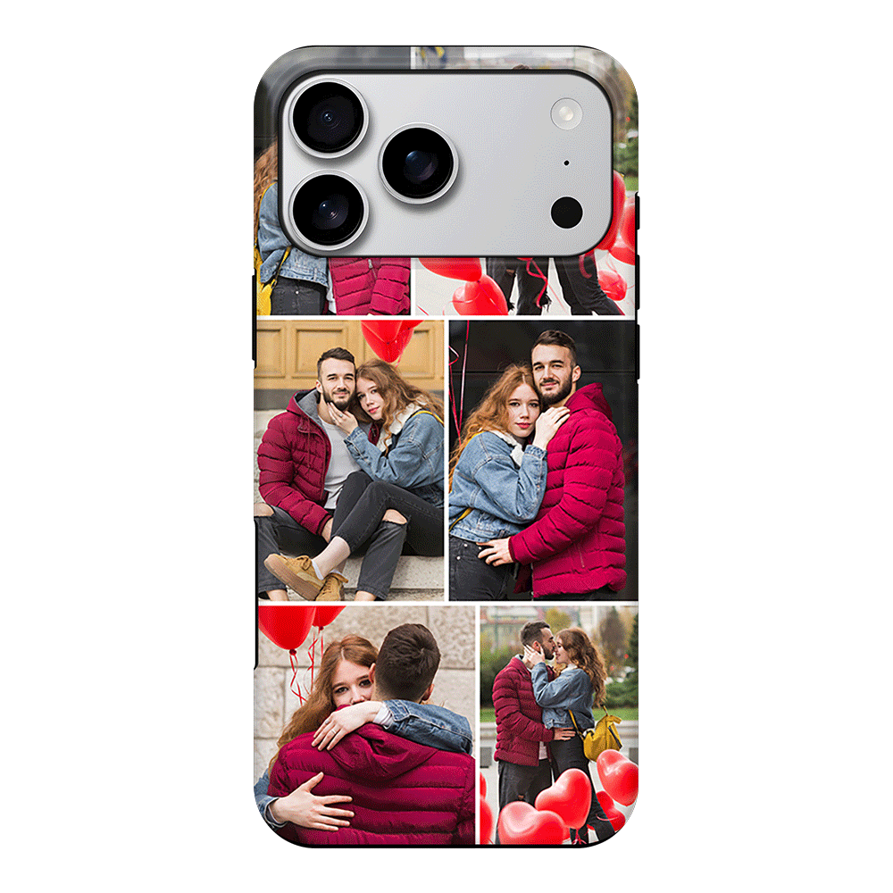 Apple iPhone 17 Pro Max / Tough MagSafe Personalised Valentine Photo Collage Grid, Phone Case - Stylizedd.com