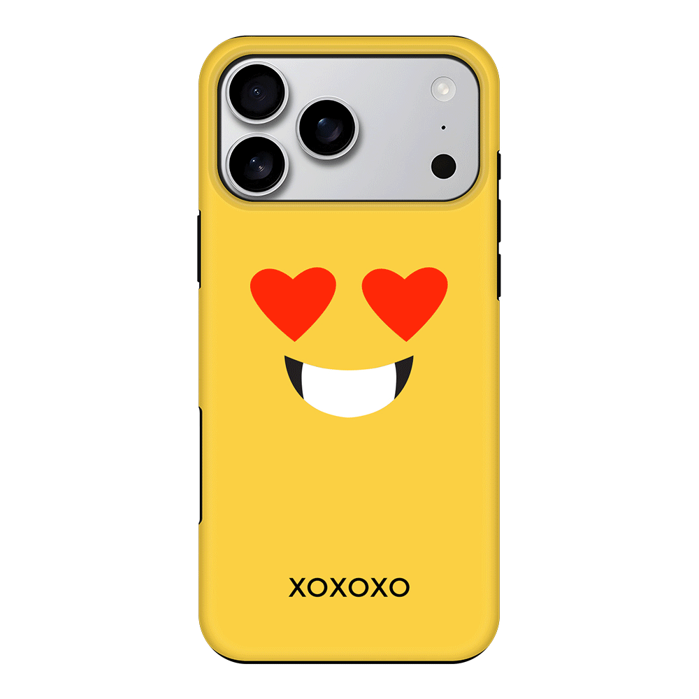 Apple iPhone 17 Pro Max / Tough MagSafe Custom Text Emojis Emoticons Face, Phone Case - Stylizedd.com