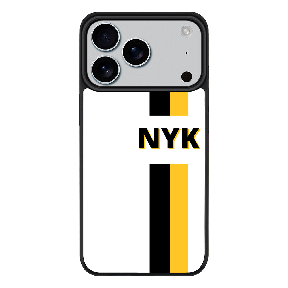 Apple iPhone 17 Pro / Rugged MagSafe Custom Striped Monogram Phone Case - Stylizedd.com