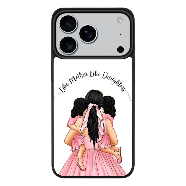 Apple iPhone 17 Pro / Rugged MagSafe Mother 2 daughters Custom Clipart, Text Phone Case - Stylizedd.com