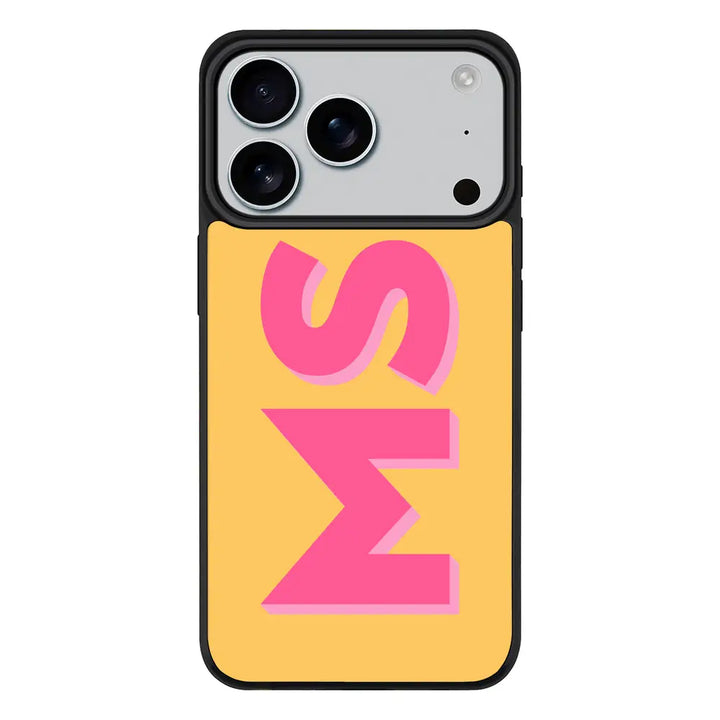 Apple iPhone 17 Pro / Rugged MagSafe Personalized Monogram Initial 3D Shadow Text Phone Case - Stylizedd.com