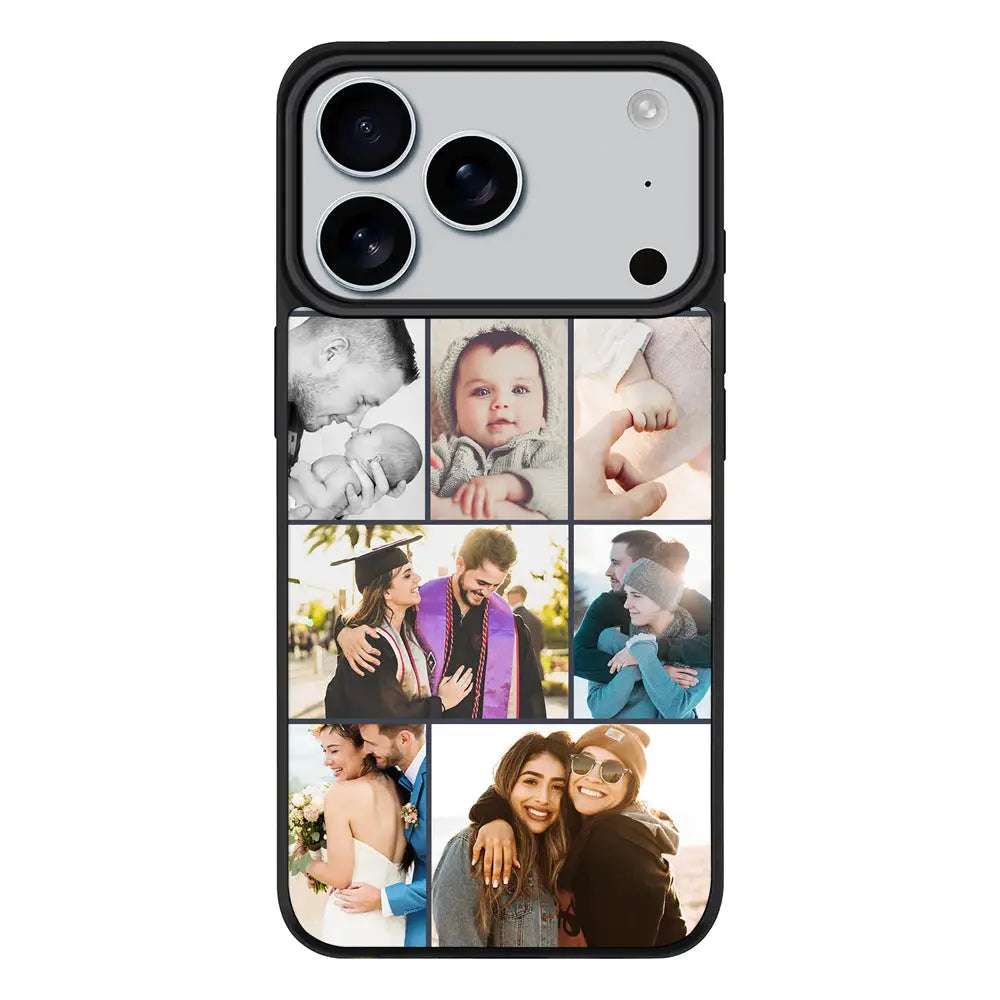 Apple iPhone 17 Pro / Rugged MagSafe Personalised Photo Collage Grid Phone Case - Stylizedd.com
