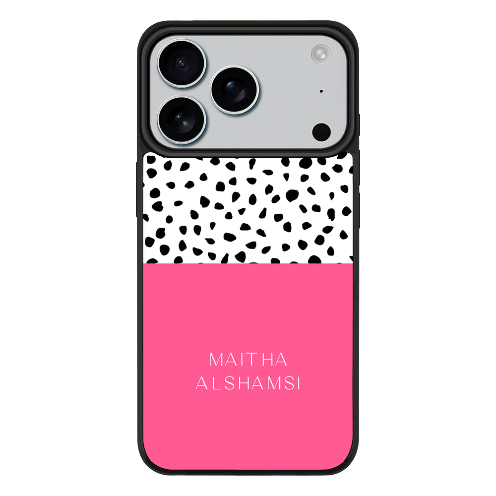 Apple iPhone 17 Pro / Rugged MagSafe Personalized Text Colorful Spotted Dotted, Phone Case - Stylizedd.com