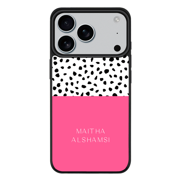 Apple iPhone 17 Pro / Rugged MagSafe Personalized Text Colorful Spotted Dotted, Phone Case - Stylizedd.com