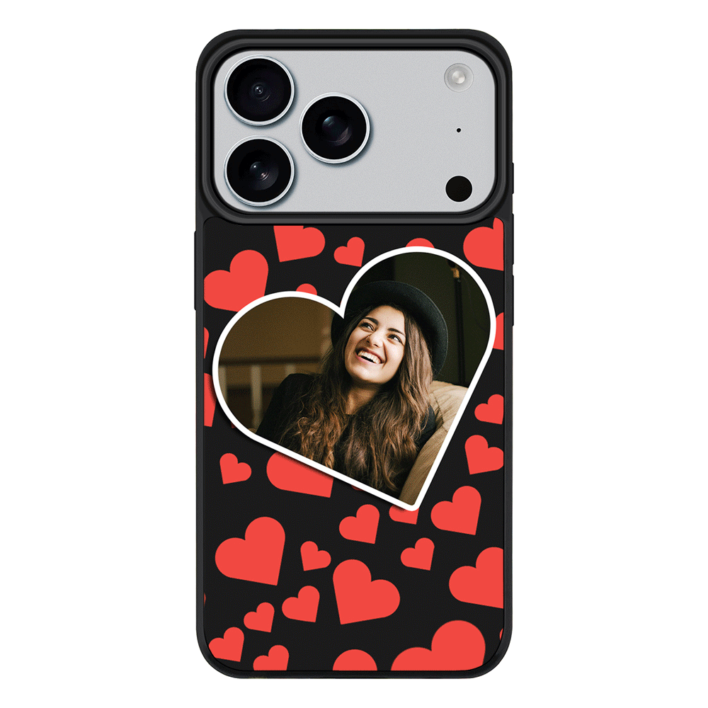 Apple iPhone 17 Pro / Rugged MagSafe Custom Photo Heart shaped, Phone Case - Stylizedd.com