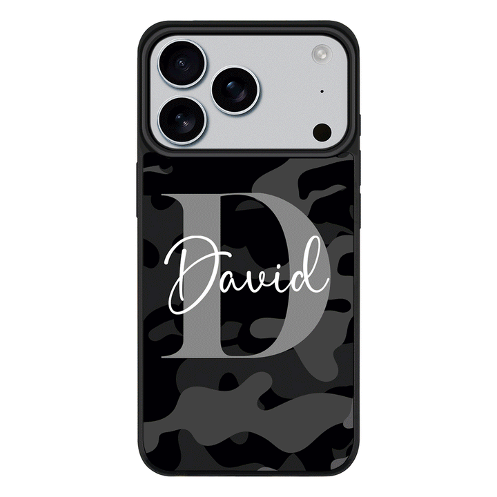 Apple iPhone 17 Pro / Rugged MagSafe Personalized Name Camouflage Military Camo, Phone case - Stylizedd.com