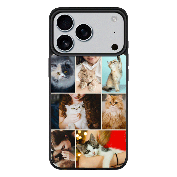 Apple iPhone 17 Pro / Rugged MagSafe Personalised Photo Collage Grid Pet Cat, Phone Case - Stylizedd.com