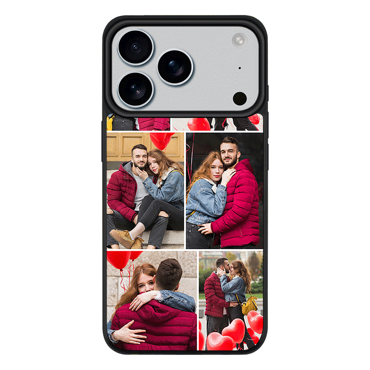 Apple iPhone 17 Pro / Rugged MagSafe Personalised Valentine Photo Collage Grid, Phone Case - Stylizedd.com