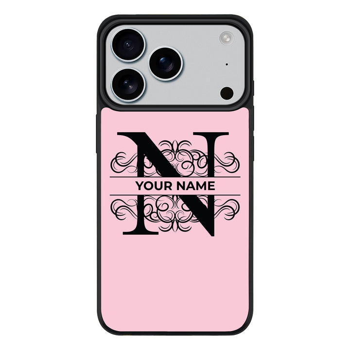 Apple iPhone 17 Pro / Rugged MagSafe Split Floral Initial Phone Case - Stylizedd.com