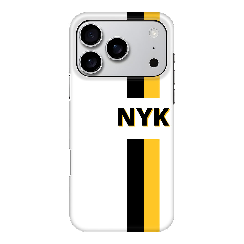 Apple iPhone 17 Pro / Snap MagSafe Custom Striped Monogram Phone Case - Stylizedd.com