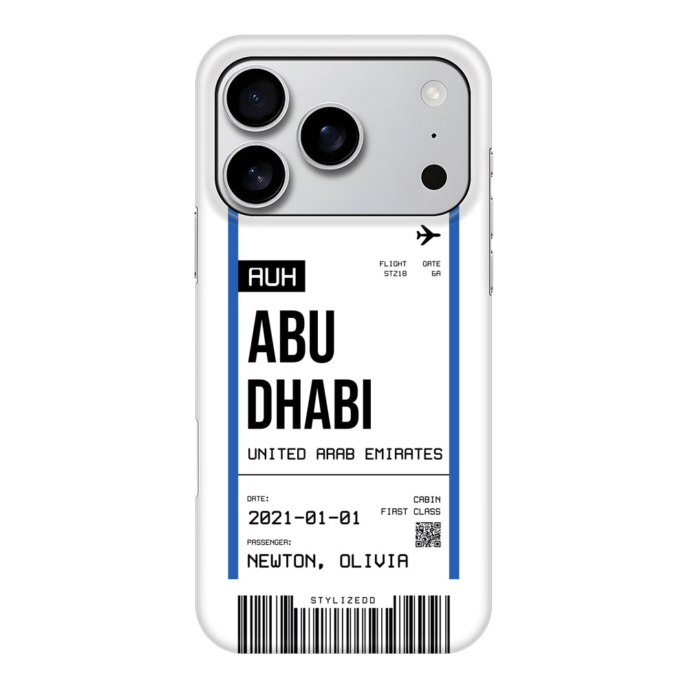 Apple iPhone 17 Pro / Snap MagSafe Custom Flight Boarding Pass Ticket Phone Case - Stylizedd.com