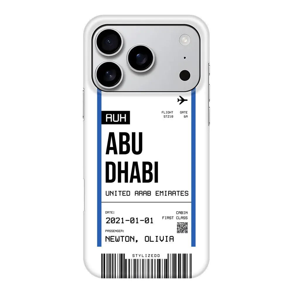 Apple iPhone 17 Pro / Snap MagSafe Custom Flight Boarding Pass Ticket Phone Case - Stylizedd.com