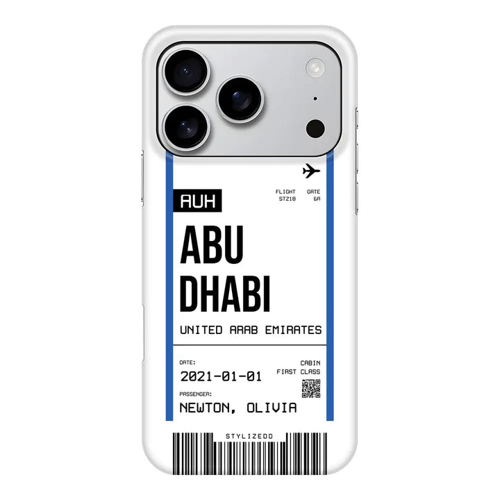 Apple iPhone 17 Pro / Snap MagSafe Custom Flight Boarding Pass Ticket Phone Case - Stylizedd.com